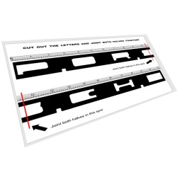 PORSCHE letters DIGITAL template (DOWNLOADABLE .PDF)