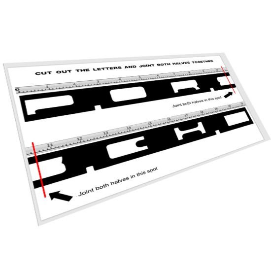 PORSCHE letters DIGITAL template (DOWNLOADABLE .PDF)