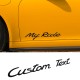 Custom TEXT in Porsche Font decal