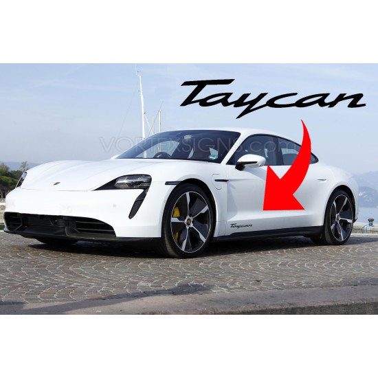 12" Porsche Taycan Door Decal