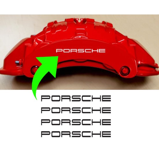 Brake calipers Vinyl PORSCHE letter decals