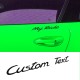 Custom TEXT in Porsche Font decal