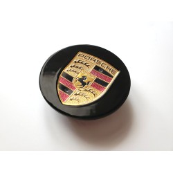 Porsche Black Center Caps (76mm)