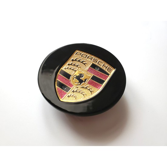 Porsche Black Center Caps (76mm)