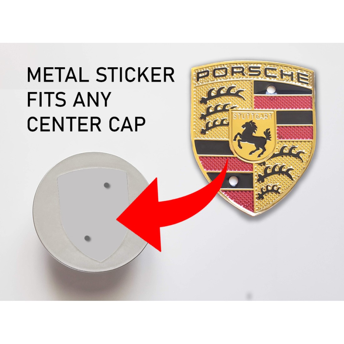 SALE! Porsche Crest center caps wheel logo crest sticker