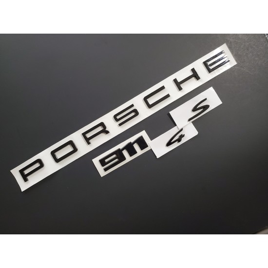 Emblema Traseiro Porsche 911 Carrera Preto 992 Original - Assaliz