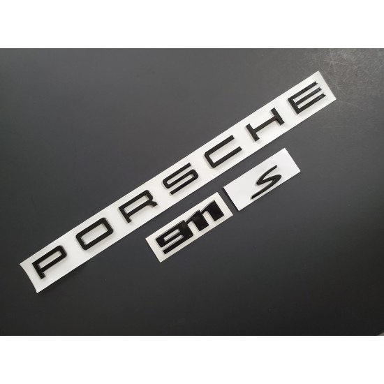 Black 911 S trunk Emblem badge (2020 - up) 992