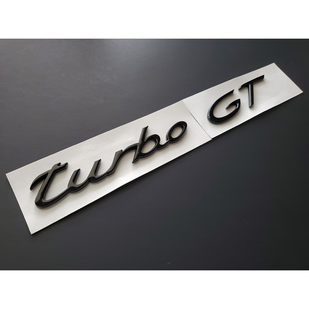 Black Porsche Cayenne turbo GT Emblem badge