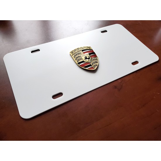 Porsche License plate with Crest Logo