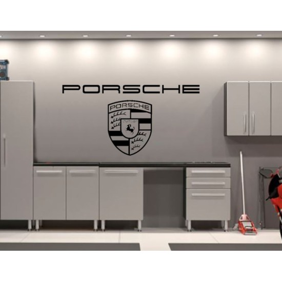 Porsche Garage Wall decal sign v1