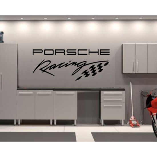 Porsche Racing Garage Wall decal sign