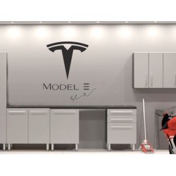 Tesla Model 3 logo Garage Wall decal sign - v4