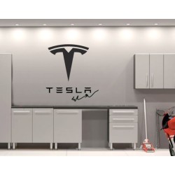 TESLA logo Garage Wall decal sign - v2